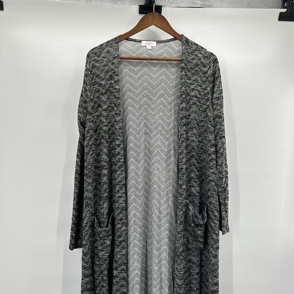 Lularoe Sarah Duster Sweater Womens Medium Green Cardigan Long NWT - Picture 3 of 14